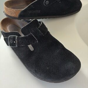 Birkenstock Boston black suede clogs size 41
